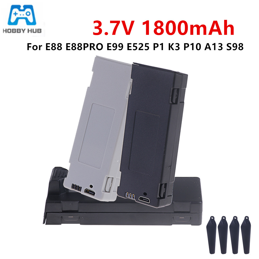 Rc Drone E88 - E88 배터리 충전식 배터리 3.7V 1800mAh
