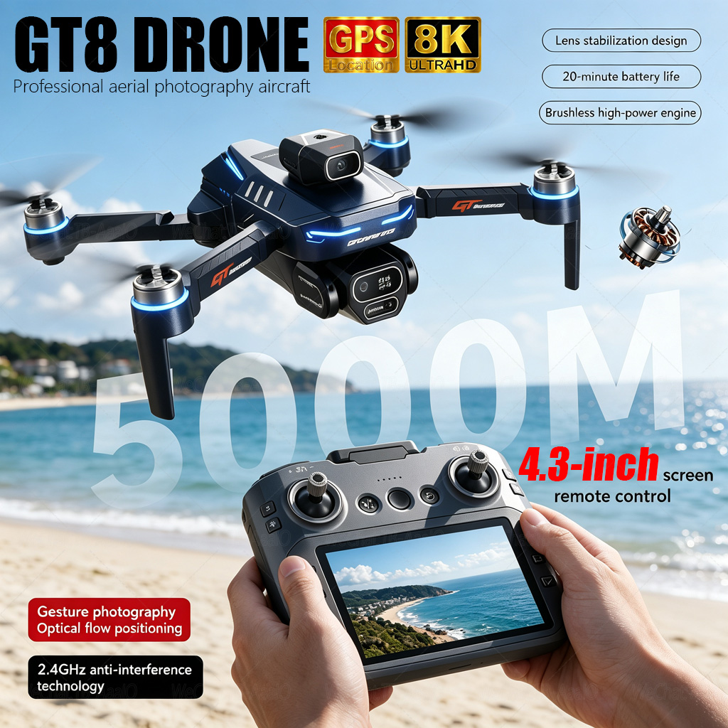 Drone Gt8 Rc - NEW GT8 HD RC 드론 4K