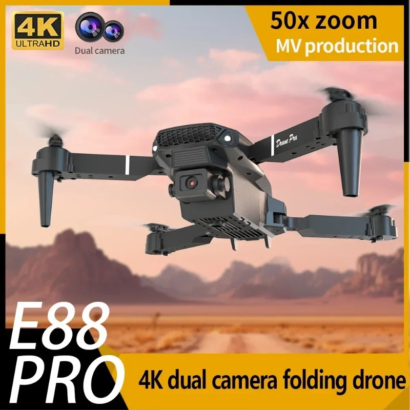 Rc Drone E88 - E88 미니 드론 4K HD 카메라