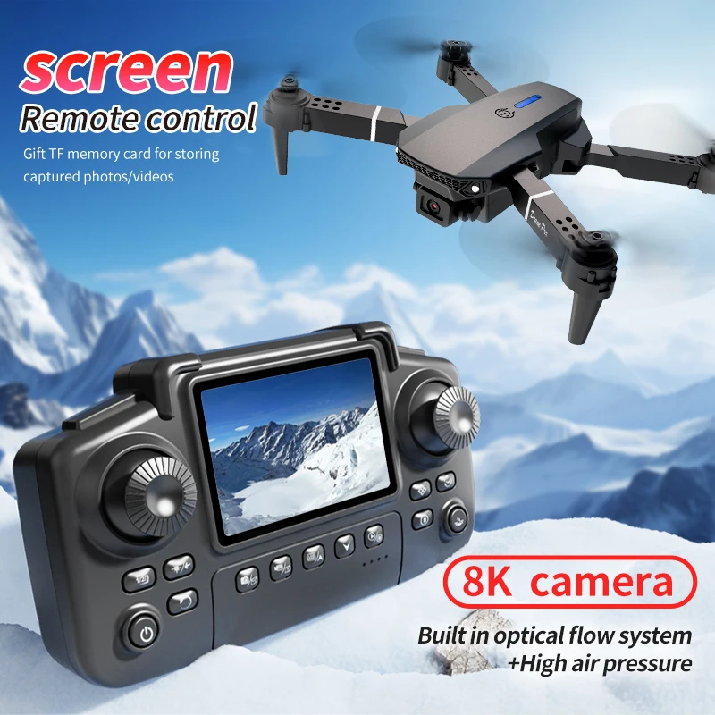 전문 E88 프로 드론 스크린 8K HD 카메라 WiF - Drone Rc Foldable 리뷰 및 가격
