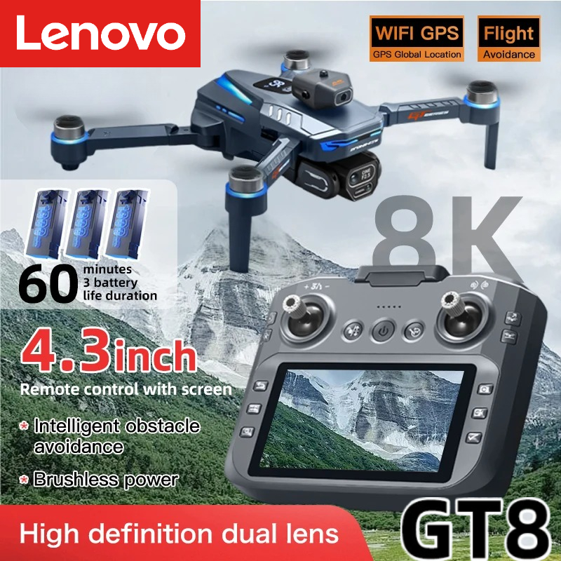 레노버 GT8 드론 8K 프로페셔널 듀얼 카메라 GPS - Drone Gt8 Rc 리뷰 및 가격